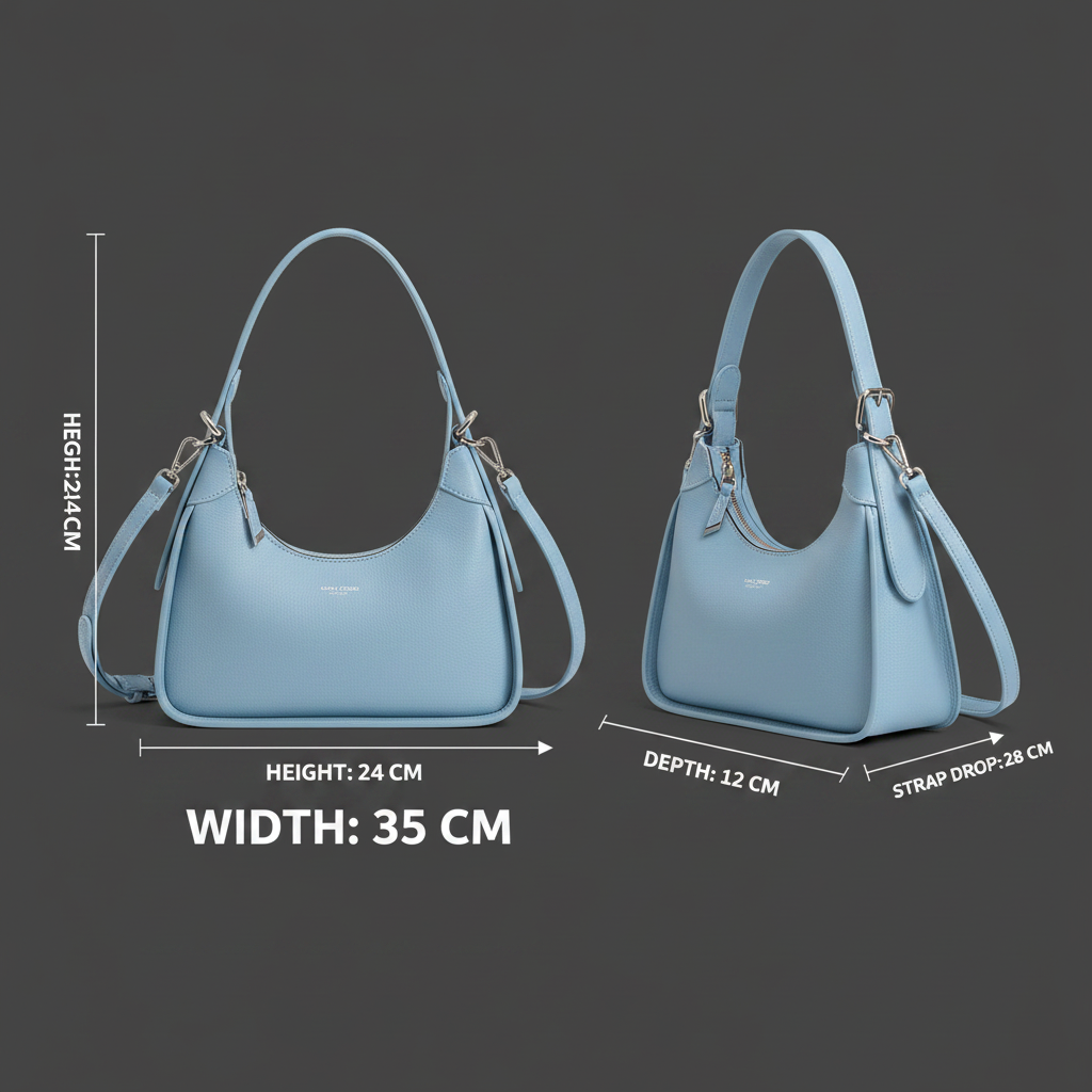David Jones Shoulder Bag - Size Guide